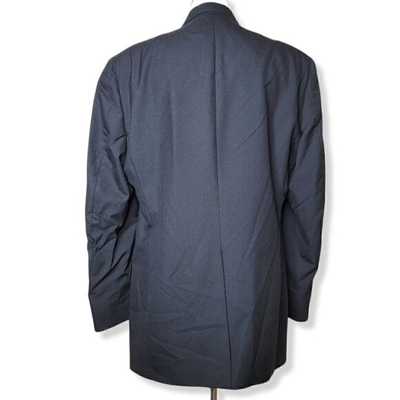 Roundtree & Yorke Dillard's Double Button Suit Jacket Black - Picture 12 of 14